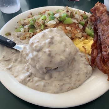 Pop's Cafe - Country sausage breakfast with Irish potatoes !!! $8.95 bacon not included - Breakfast & Brunch Near Me - Downey, California Pop's Cafe - Country sausage breakfast with Irish potatoes !!! $8.95 bacon not included - Breakfast & Brunch Near Me - Downey, California
