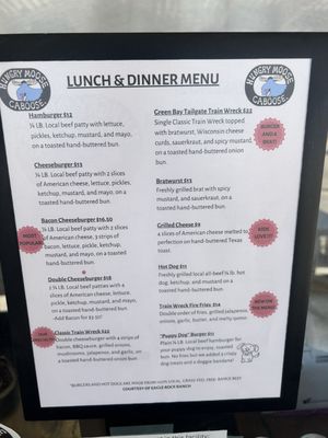 Menu photo 2 The Hungry Moose Caboose Jefferson, CO