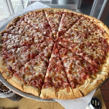 The Broken Crust - Large cheese pizza - American Near Me - Putnam, Connecticut