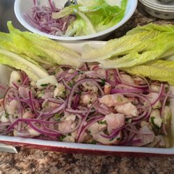 Steve's Stone Crabs - Ceviche, corvina Fish from Steve's Stone Crabs as usual always the best.. call them for they're location make your own seafood dishes.