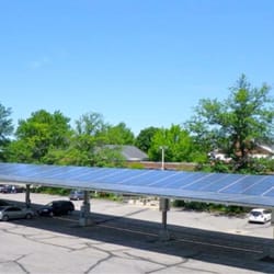 Unitarian Universalist Congregation of Cleveland - Beautiful solar carport with electric vehicle charging station shows their genuine commitment to being good stewards.