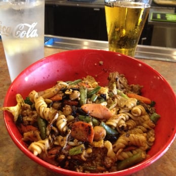 Genghis Grill - Build your own bowl with Ichiban Beer in the back. - Mongolian Near Me - Midland, Texas Genghis Grill - Build your own bowl with Ichiban Beer in the back. - Mongolian Near Me - Midland, Texas
