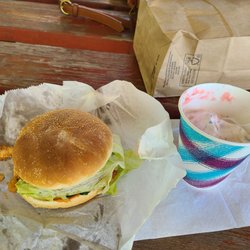 Shake A Burger - Louisiana hot and spicy breaded chicken and cotton candy kaboom