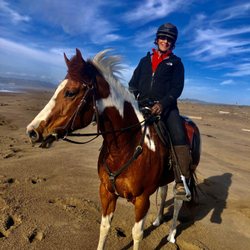 Aussie Saddles - Riding along Montana D Oro State beach in non other than my Aussie saddle