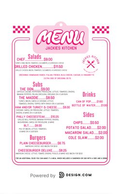 Menu photo 2 Jackies Kitchen Lewisburg, OH Menu photo 2 Jackies Kitchen Lewisburg, OH