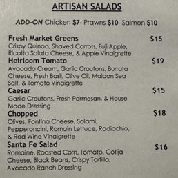Menu as of 11/24