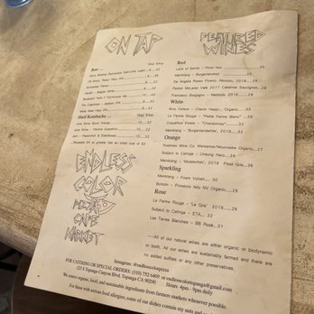 Endless Color - Menu - Pizza Near Me - Topanga, California Endless Color - Menu - Pizza Near Me - Topanga, California