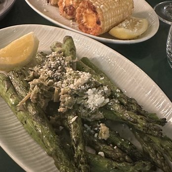 Fleetwood - Wood fire grilled asparagus and corn - Mediterranean Near Me - Calistoga, California