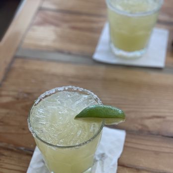 Peppers Mexicali Cafe - Margaritas; one with Patron the other  Cazadores Reposado. - Mexican Near Me - Pacific Grove, California