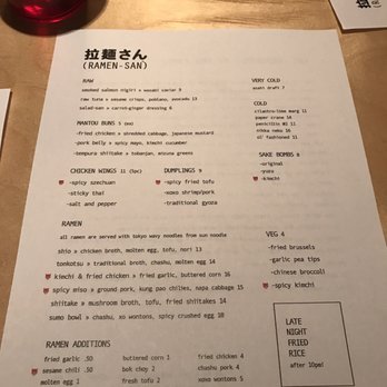 RAMEN-SAN - Regular menu - Ramen Near Me - Chicago, Illinois RAMEN-SAN - Regular menu - Ramen Near Me - Chicago, Illinois