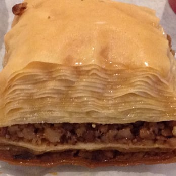 Jaffa Cafe - Phyllo dough that melts in your mouth, filled with chopped nuts sweetened with honey. Not for sharing: you won't want to.. ;) - Middle Eastern Near Me - Arroyo Grande, California Jaffa Cafe - Phyllo dough that melts in your mouth, filled with chopped nuts sweetened with honey. Not for sharing: you won't want to.. ;) - Middle Eastern Near Me - Arroyo Grande, California