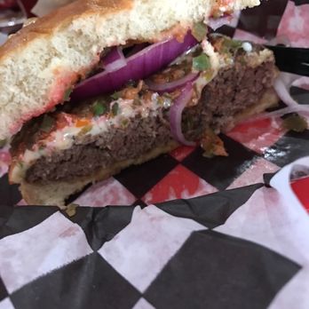 Ranch House Burgers - Fire in you hole burger! Sounds hotter than it is! Yum! - Burgers Near Me - Weslaco, Texas