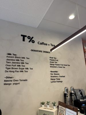 Menu photo 1 T% Coffee + Tea Elk Grove, CA Menu photo 1 T% Coffee + Tea Elk Grove, CA
