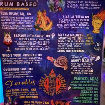 Hell Or High Water Tiki - Hell or High Water Drink Menu. - Tiki Bars Near Me - Denver, Colorado