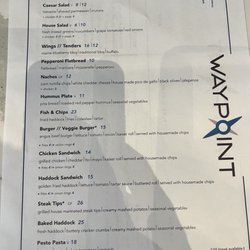 Waypoint Restaurant - Menu
