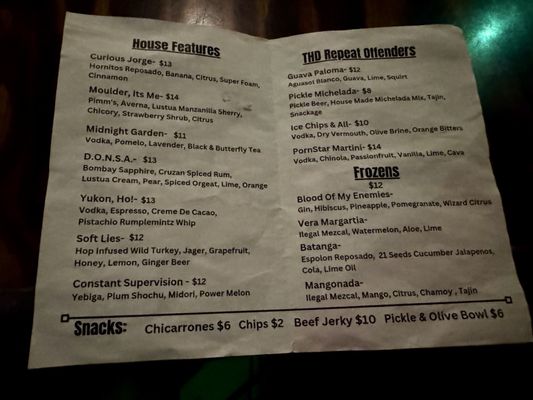 Menu photo 2 Two Headed Dog Houston, TX
