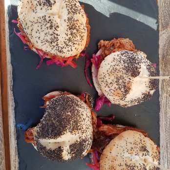 Amarre 69 - pork sliders (after taking one bite) - Tapas Bars Near Me - Barcelona, B