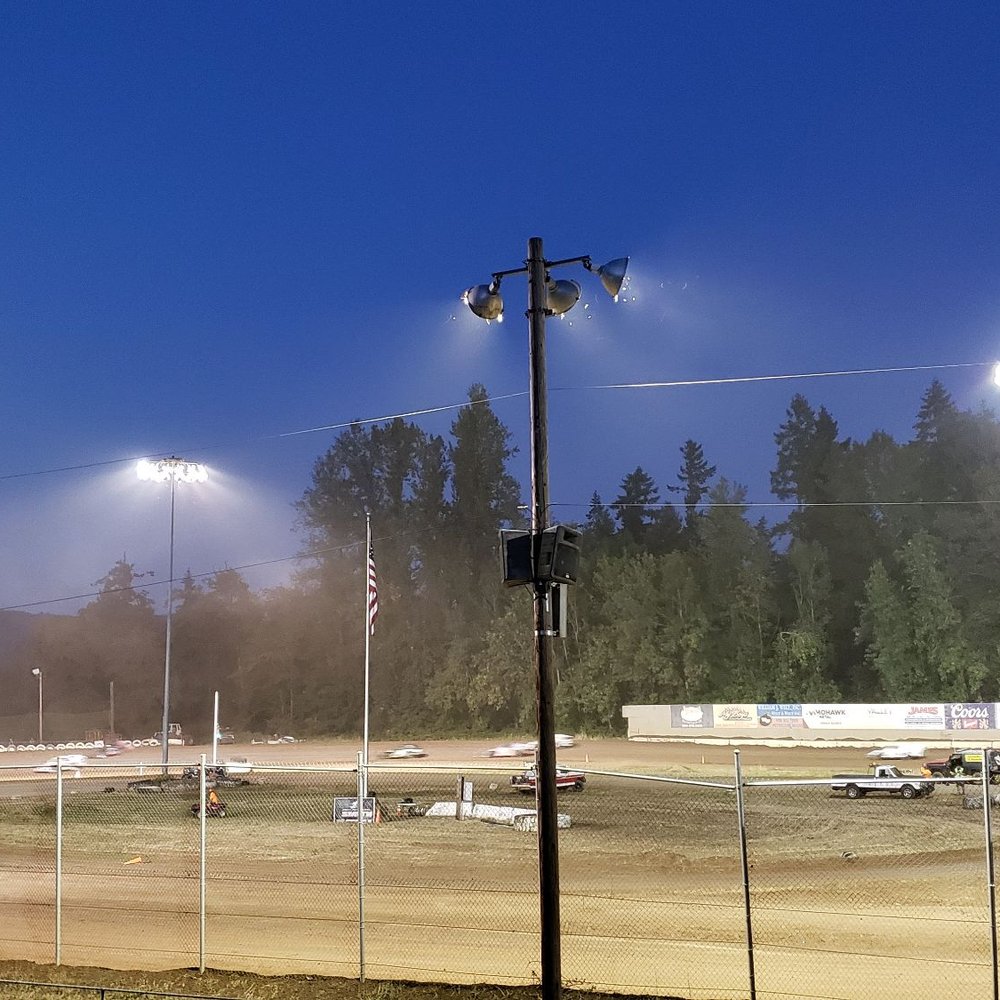 Dusk at the speedway Dusk at the speedway