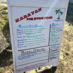 Kabayan Philippine Food - Menu