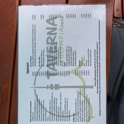 Taverna - The menu