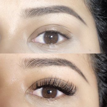 Q-Lashes - Before and after using q lashes . - Eyelash Service Near Me - Garden Grove, California