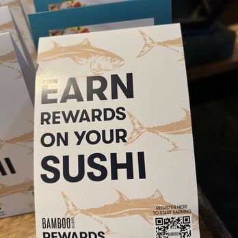 Bamboo Sushi - Earn rewards with the app by scanning the QR code - Sushi Bars Near Me - Portland, Oregon