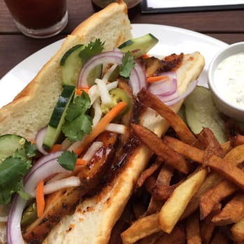 Honeypie Cafe - Bbq pork belly banh mi - New American Near Me - Milwaukee, Wisconsin Honeypie Cafe - Bbq pork belly banh mi - New American Near Me - Milwaukee, Wisconsin