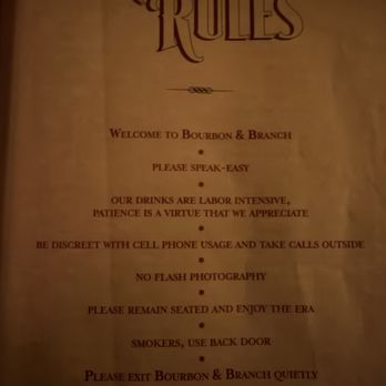 Bourbon & Branch - Menu - Speakeasies Near Me - San Francisco, California Bourbon & Branch - Menu - Speakeasies Near Me - San Francisco, California