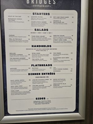 Menu photo 2 Bridges Restaurant Sarasota, FL Menu photo 2 Bridges Restaurant Sarasota, FL