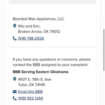 Bearded Man Appliances - Appliances & Repair Near Me - Broken Arrow, Oklahoma Bearded Man Appliances - Appliances & Repair Near Me - Broken Arrow, Oklahoma