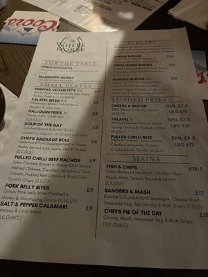 Menu photo 1 The White Horse Dover, KEN Menu photo 1 The White Horse Dover, KEN