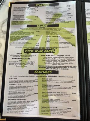 Menu photo 1 Ruckus Raleigh, NC