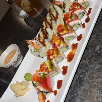 Wasabi Sushi - Heart Attack closest to me, and the classic crunchy closer to the drinks. Spicy mayo on the side and soy sauce. - Japanese Near Me - Boise, Idaho Wasabi Sushi - Heart Attack closest to me, and the classic crunchy closer to the drinks. Spicy mayo on the side and soy sauce. - Japanese Near Me - Boise, Idaho