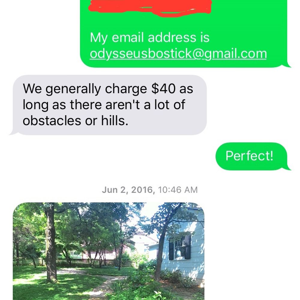Just Homes Group - To follow up: These are the texts between myself & the person I hired to mow our lawn. Why would Ms. Hurley insist she mowed our lawn? - Real Estate Agents Near Me - Knoxville, Tennessee Just Homes Group - To follow up: These are the texts between myself & the person I hired to mow our lawn. Why would Ms. Hurley insist she mowed our lawn? - Real Estate Agents Near Me - Knoxville, Tennessee