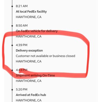 FedEx Ship Center - Stewart lied because a signature wasn't required. - Couriers & Delivery Services Near Me - Hawthorne, California FedEx Ship Center - Stewart lied because a signature wasn't required. - Couriers & Delivery Services Near Me - Hawthorne, California