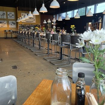 Rooster - South Grand - 32-rows of Long Table Seating, plus near windows for smaller groups. - Breakfast & Brunch Near Me - Saint Louis, Missouri Rooster - South Grand - 32-rows of Long Table Seating, plus near windows for smaller groups. - Breakfast & Brunch Near Me - Saint Louis, Missouri