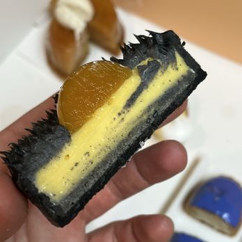 Cool Bites Pâtisserie - this was the Black Sesame and Passionfruit Tart with Mango Center. - Patisserie/Cake Shop Near Me - Glendale, California Cool Bites Pâtisserie - this was the Black Sesame and Passionfruit Tart with Mango Center. - Patisserie/Cake Shop Near Me - Glendale, California