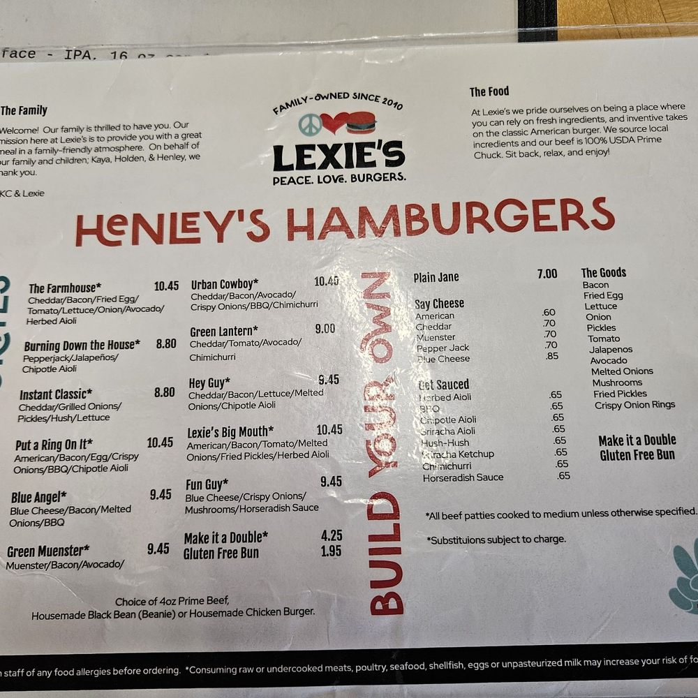 Lexie’s - Part of the menu. So many great options! - Burgers Near Me - Dover, New Hampshire Lexie’s - Part of the menu. So many great options! - Burgers Near Me - Dover, New Hampshire