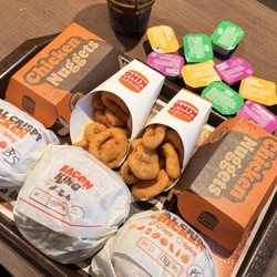 Burger King - Bacon king Onion rings Chicken nuggets Large drink