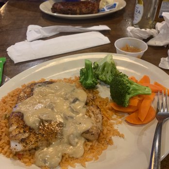 The Branch Neighborhood Grill - Mahi Milano & Small Baby Back Ribs (w/Mac & Mashed Potatoes) - American Near Me - Spring Branch, Texas The Branch Neighborhood Grill - Mahi Milano & Small Baby Back Ribs (w/Mac & Mashed Potatoes) - American Near Me - Spring Branch, Texas