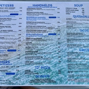Lee's Landing Dock Bar - Menu - Seafood Near Me - Port Deposit, Maryland