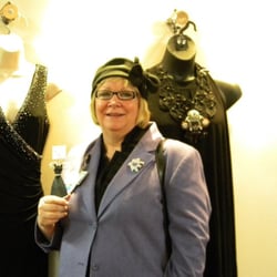 The Black Dress - Customer visiting and wearing our Fall Duband w/bow