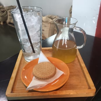 Infusion Coffee & Tea - My iced tea served with some sort of cookie. The arrangement was a nice touch! - Coffee & Tea Near Me - Tempe, Arizona