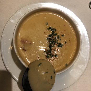 Ocean Prime - Lobster Bisque (bad lighting- it was a gorgeous dish) - Seafood Near Me - Boston, Massachusetts