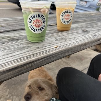 Revolution Roasters - Iced matcha and iced coffee with cream - Coffee & Tea Near Me - Oceanside, California Revolution Roasters - Iced matcha and iced coffee with cream - Coffee & Tea Near Me - Oceanside, California