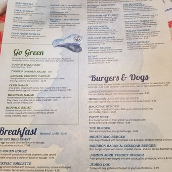 Mackinac Grille - Menu - Seafood Near Me - Saint Ignace, Michigan