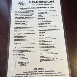Menu - the fried chicken smelled really good!