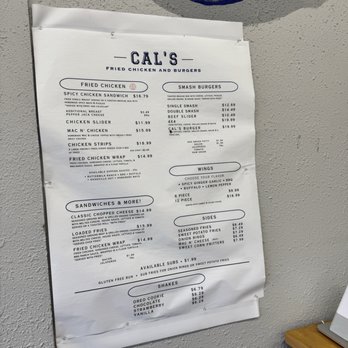 Cal's Fried Chicken & Burgers - Menu - Burgers Near Me - Berkeley, California Cal's Fried Chicken & Burgers - Menu - Burgers Near Me - Berkeley, California