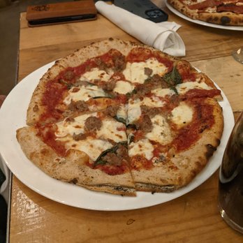 3 Palms Pizzeria - Hudson - Margherita pizza with added sausage. - Italian Near Me - Hudson, Ohio 3 Palms Pizzeria - Hudson - Margherita pizza with added sausage. - Italian Near Me - Hudson, Ohio
