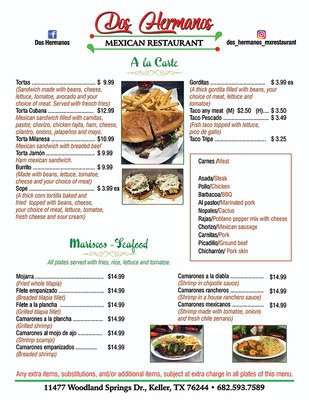 Menu photo 5 Dos Hermanos Fort Worth, TX